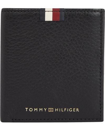 Tommy Hilfiger Trifold Wallet With Coin Compartment - Black