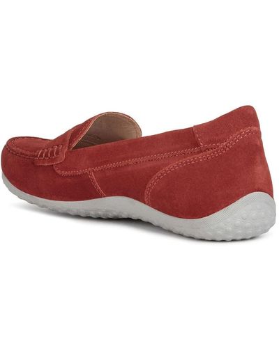 Geox D Vega Moc Moccasin Suede - Rot