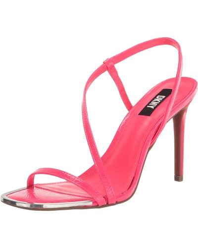 DKNY Essential Open Toe Fashion Pump Heel Sandal Heeled - Pink