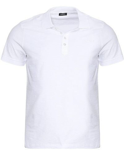 DIESEL T-Heal Poloshirt mit Broken Logo - Weiß