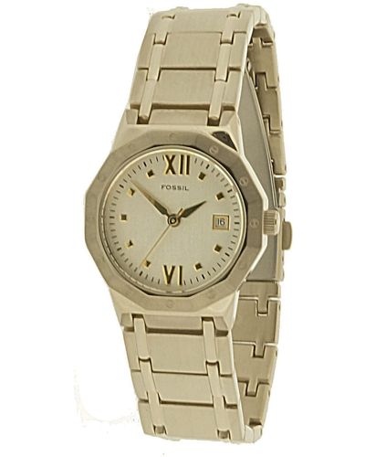 Fossil Analogue Quartz Watch With Stainless Steel Strap Es1245 - Metallic