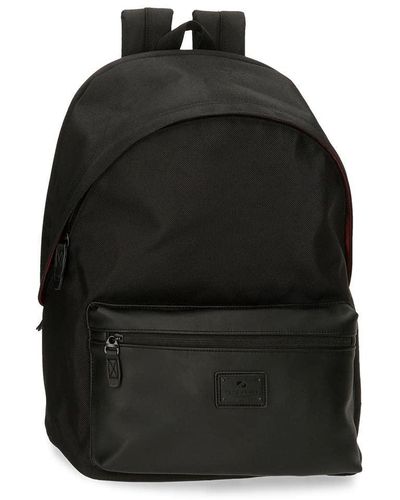 Pepe Jeans Hoxton Zaino per laptop Adattabile 15,6" Nero 31x44x15 cm Poliestere e PU