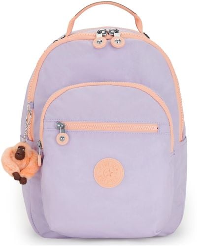 Kipling Seoul S Petit Sac à Dos avec Protection pour Ordinateur Portable 13" 35cm 14L Endless Lilac C - Violet