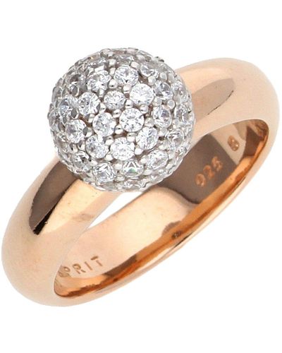 Esprit Jewels -Ring 925 Sterling Silber Glam sphere rose Gr. 57 - Mettallic