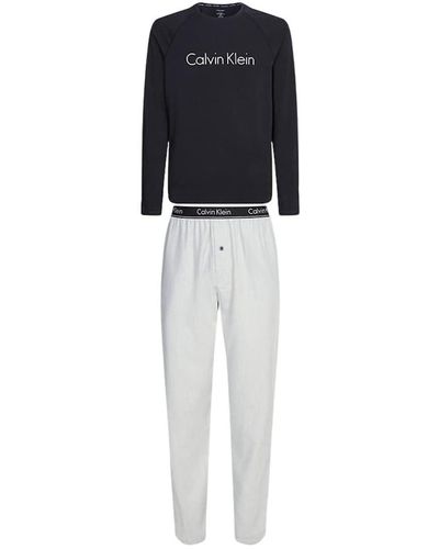 Calvin Klein L/S Hosenset Pyjamaset - Schwarz
