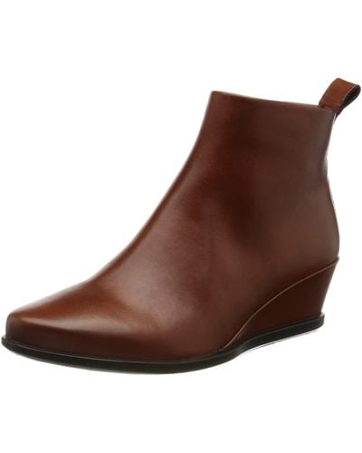 Ecco Shape 45 Wedge Ankle Boot - Brown