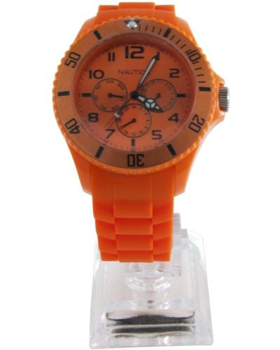 Nautica Da uomo N00545 Sporty arancione resina orologio