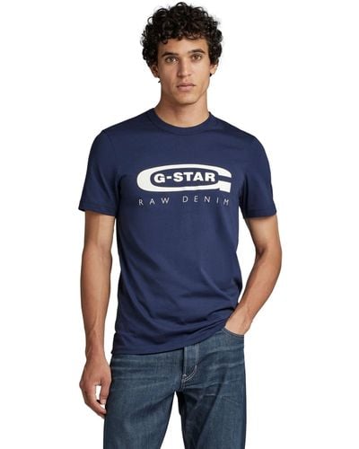 G-Star RAW Graphic 4 T-Shirt da Uomo - Blu