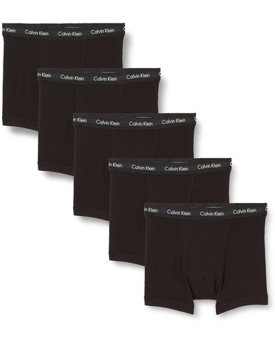 Calvin Klein Hombre Pack de 5 Bóxers Trunks Algodón con Stretch - Negro