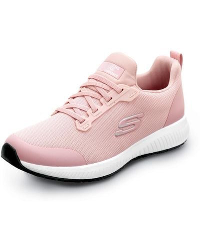 Skechers Work Emma Soft Toe Slip Resistant EH Slip On Athletic Arbeitsschuh - Pink