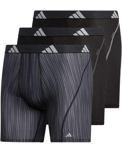 adidas Men's Sport Performance Mesh Long Boxer Brief Underwear (3