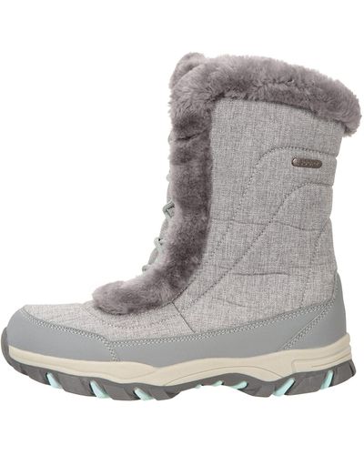 Mountain Warehouse Chaussures anti-neige en fausse fourrure pour - Gris