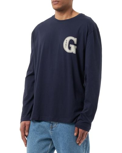 GANT G Graphic Ls T-shirt - Blue