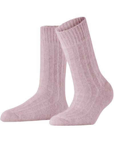 Esprit Shaded Boot W So Wool Patterned 1 Pair Socks - Pink