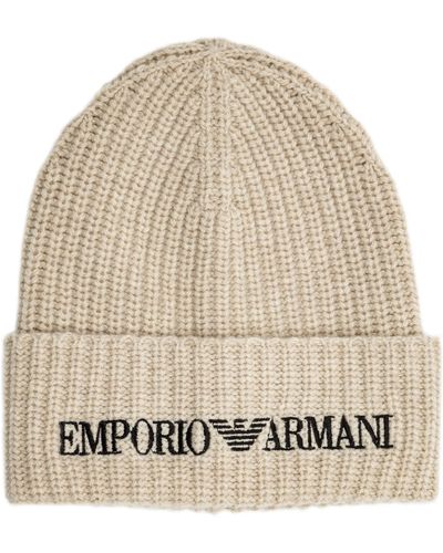 Emporio Armani Mütze beige M - Natur