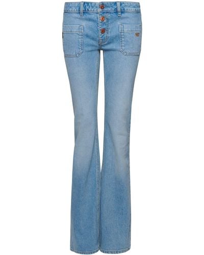 Superdry Vintage Low Rise Slim Flare Pants - Blau