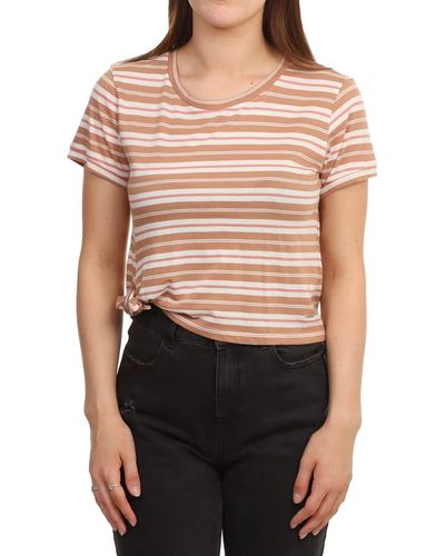 O'neill Sportswear Lw Striped Knotted T-Shirt - Natur