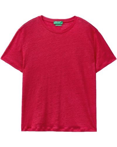 Benetton 3kgqd106u T-Shirt - Rot
