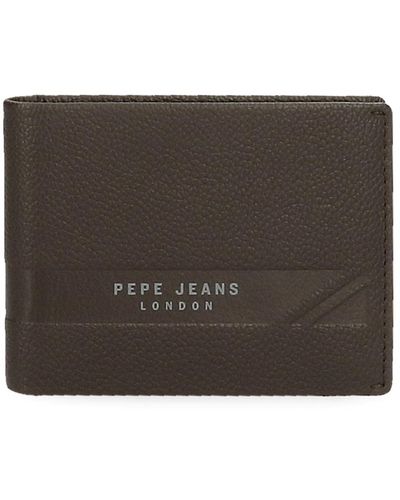 Pepe Jeans Basingstoke Cartera horizontal con monedero Marrón 11,5x8x1 cms Piel