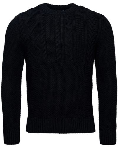 Superdry Cable Knit Jumper T-shirt - Black
