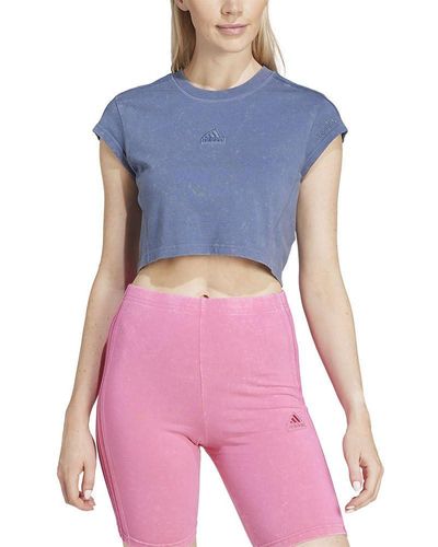 adidas All Szn Short Sleeve T-shirt S Pink - Blue