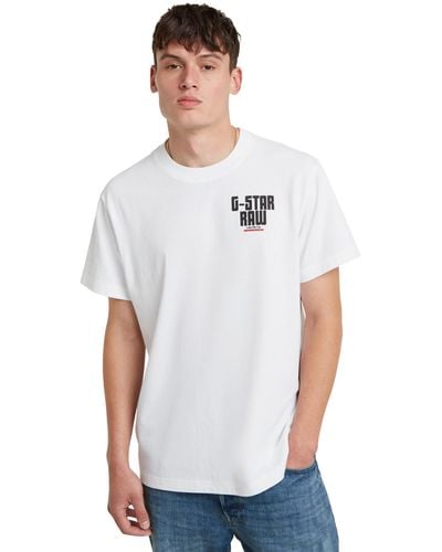 G-Star RAW Engine Back Gr Loose R T T-shirt - White