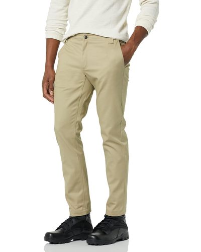 Amazon Essentials Pantaloni da Lavoro Aderenti Elasticizzati Resistenti A Macchie E Pieghe Uomo - Neutro