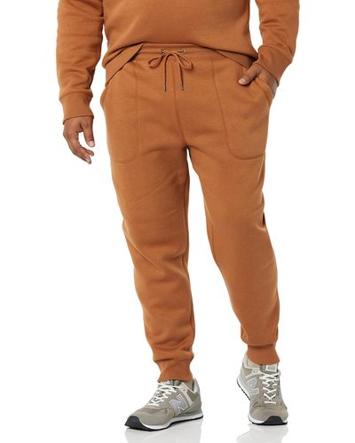 Goodthreads Washed Fleece Jogging Trousers - Brown
