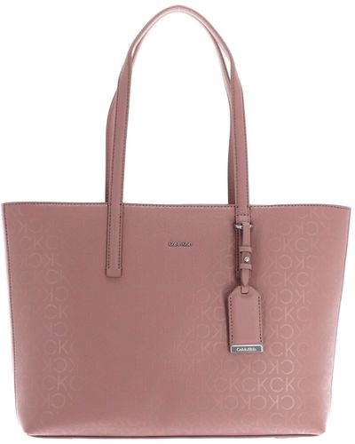 Calvin Klein Must Shopper Md Epi Mono Shopper Bag One Size - Lila