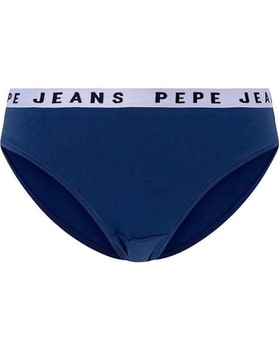 Pepe Jeans Solid Bikini Style Underwear - Blue