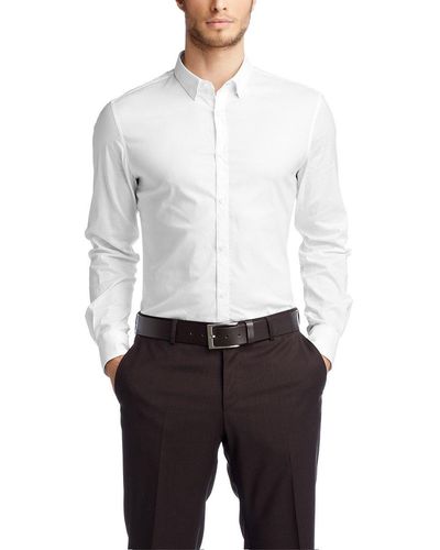 Esprit Collection Slim Fit Businesshemd 024eo2f008 Katoenen Hemd Met Lichte Structuur - Wit