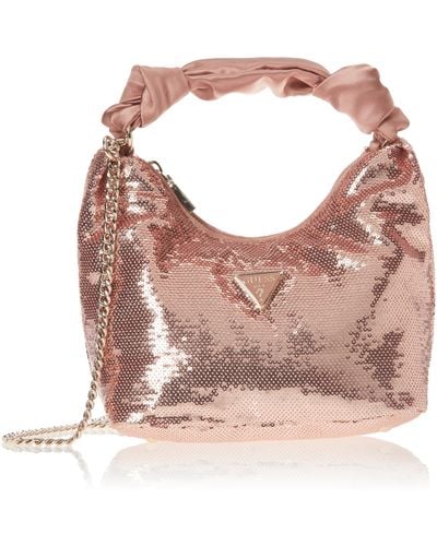 Guess Sac hobo sequins Velina jeans - Rose