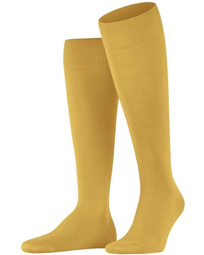 FALKE Climawool M Kh Temperature-regulating Long Plain 1 Pair Knee-high Socks - Yellow