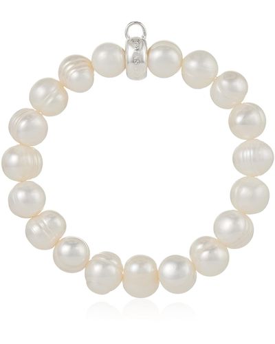 Thomas Sabo Armband mit weißen Süßwasserperlen 925 Silber Perle weiß 15.5 cm - Mehrfarbig