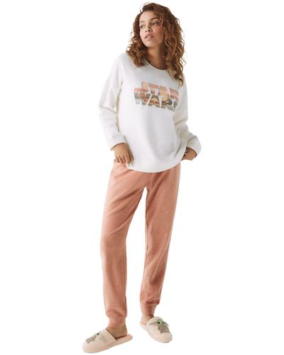 Women'secret Star Wars Pyjama Polar Ivoor En Oranje Spel - Zwart