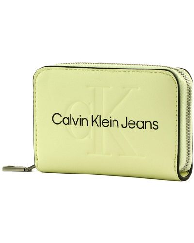 Calvin Klein Accordion Zip Around Sherbert - Verde