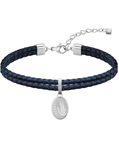 Lacoste Bracelet en Cuir pour Collection SNEAK Bleu marin - 2040055 - Noir