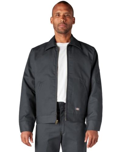 Dickies Insulated Eisenhower Front-zip Jacket,charcoal,large/regular,charcoal,large/regular - Blue