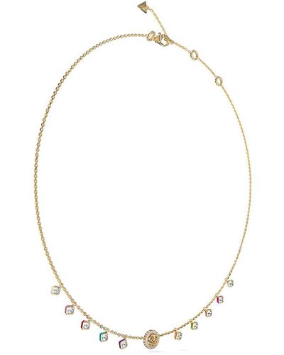 Guess Collier 4G Crush JUBN04150JWYGMCT-U acier inoxydable - Blanc