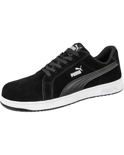 PUMA Safety Iconic Suede Low S1pl Esd Fo Hro Sr Safety Shoes Non-slip Metal-free Fibreglass Cap - Black