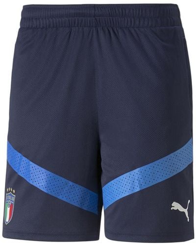 PUMA Uomo Shorts Pantaloncini da Allenamento Italia Calcio XL Peacoat Ignite Blue