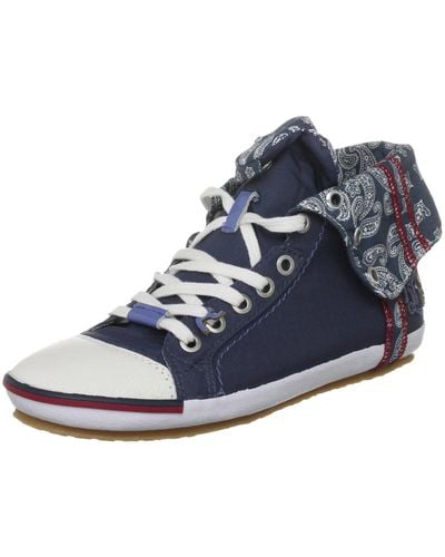 Replay Brooke C Dusty Blue Lace Ups Trainers Gwv14.002.c0035t.1163 7 Uk