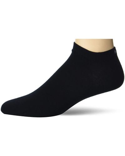 HUGO 6 Pack Cotton Back Logo Ankle Socks - Black