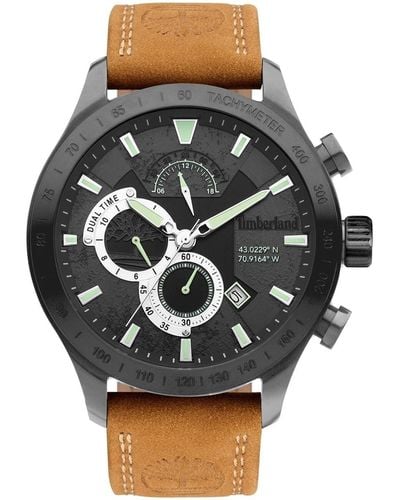 Timberland Analogue Quartz Watch With Leather Strap Tdwgf2100202 - Brown