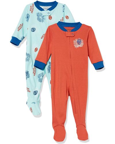 Amazon Essentials Disney L Star Wars Snug-fit Cotton Footed Pajamas Durmientes - Azul