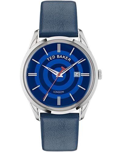 Ted Baker Gents Blue Eco Genuine Leather Strap Watch