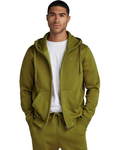 G-Star RAW Premium Core Hooded Zip Thru Sweater Donna ,Marrone - Verde