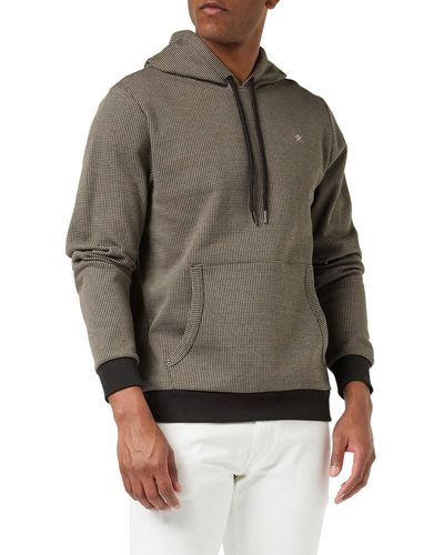 Hackett Jacquard Hoody Hooded Sweatshirt - Grey