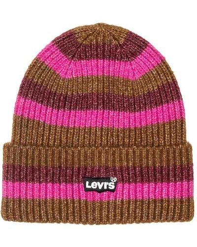 Levi's Essential Ribbed Batwing Beanie - Rosa