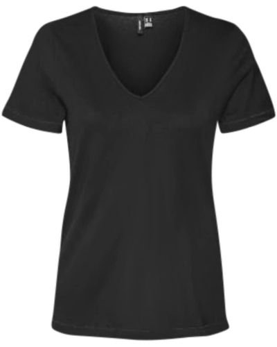 Vero Moda Vmvica S/s Shirt Dress Ga Wvn Noos - Black